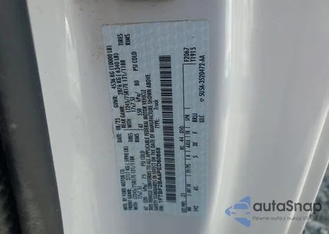 2023 Ford F250 Super Duty из США, поврежденный, VIN 1FTBF2BA4PED80868